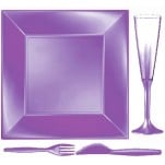 Vaisselle Jetable Design Violette Perle